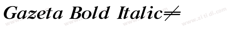 Gazeta Bold Italic字体转换